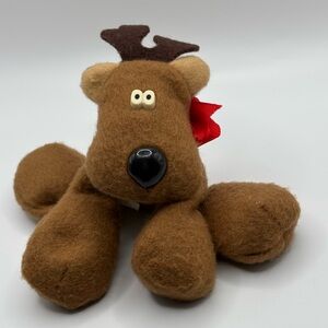 Vintage Hallmark Rodney Reindeer Stuffed Animal Toy 9”